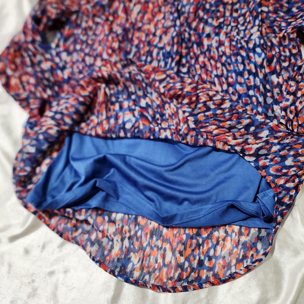 Liz Claiborne Multicolor Animal Print 3/4 Sleeve Layered Top - Picture 4 of 10